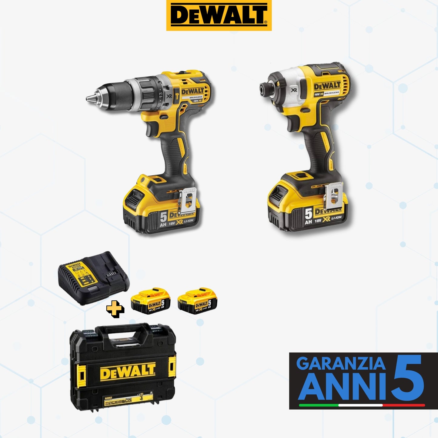 Kit 2in1 DeWalt: Avvitatore+Trapano